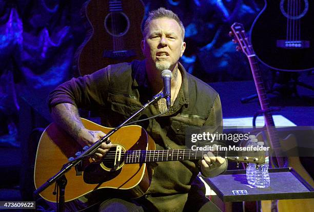 James Hetfield performs during the 2nd Annual "Acoustic-4-A-Cure" Benefit Concert at The Masonic Auditorium on May 15, 2015 in San Francisco,...