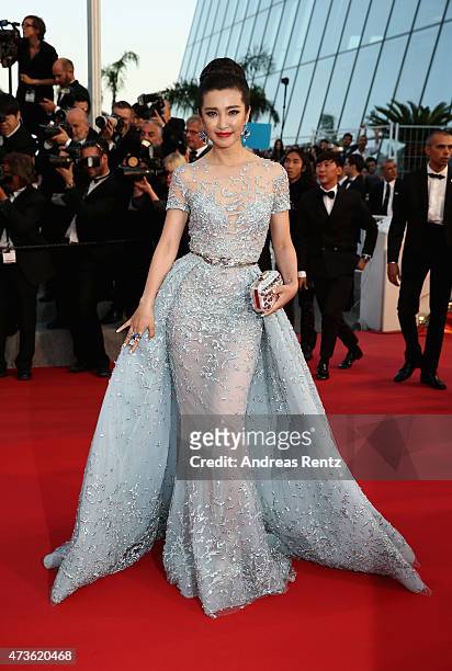 Li Bingbing attends the Premiere of "The Sea Of Trees" during the 68th annual Cannes Film Festival on May 16, 2015 in Cannes, France.