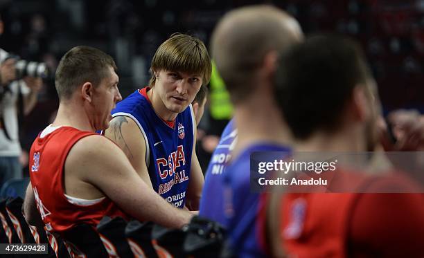 Emir Preldzic of Fenerbahce Ulker is seen during the Fenerbahce Ulker Practice of Turkish Airlines Euroleague Final Four Madrid 2015 at Barclaycard...