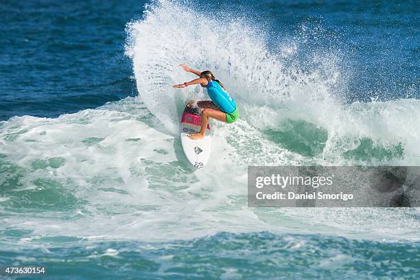 Keely Andrew of Australia advanced to the Quarter Finals of the Womens Oi Rio Pro on May 16, 2015 in Rio de Janeiro, Brazil.