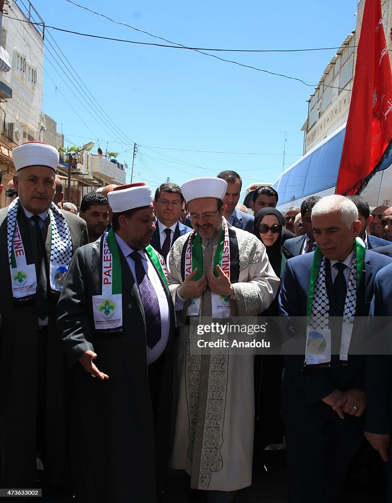 President of Presidency of Religious Affairs of Turkey Mehmet Gormez in Hebron