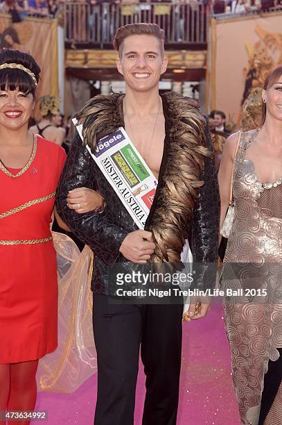 Mister Austria 2013, Philipp Knefz, attends the Life Ball 2015 at City Hall on May 16, 2015 in Vienna, Austria.