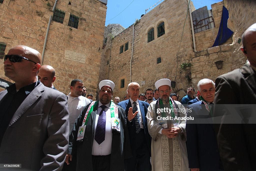 President of Presidency of Religious Affairs of Turkey Mehmet Gormez in Hebron