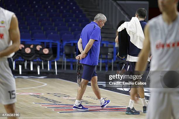 Zeljko Obradovic, Head Coach of Fenerbahce Ulker Istanbul during the Fenerbahce Ulker Istanbul Practice at Turkish Airlines Euroleague Final Four...