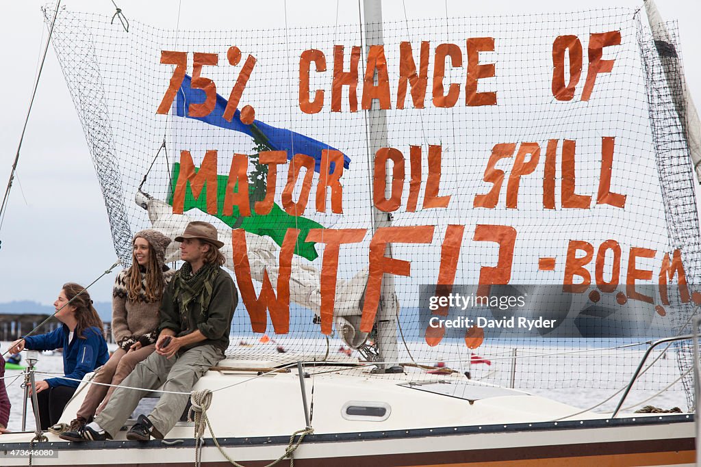 Protesters Take To Kayaks To Demonstrate Against Shell's Plans To Drill In Arctic