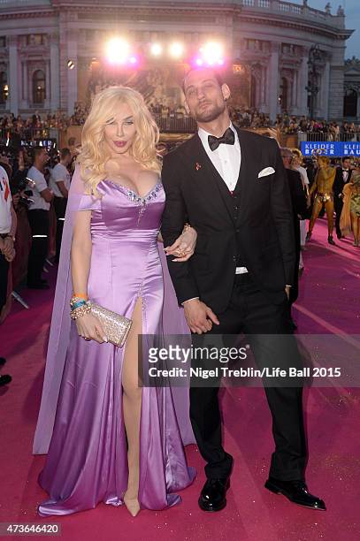 Guests attend the Life Ball 2015 at City Hall on May 16, 2015 in Vienna, Austria.