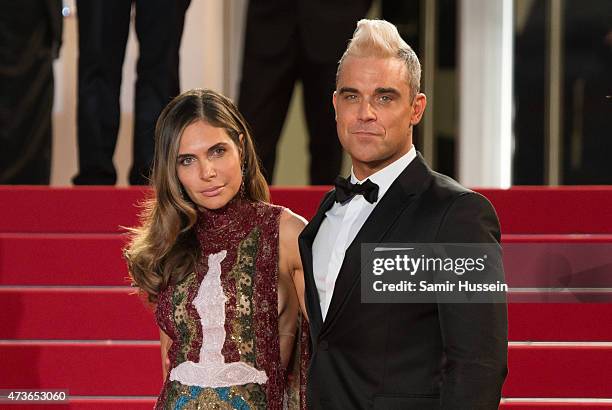 Robbie Williams and Ayda Field attend "The Sea Of Trees" Premiere during the 68th annual Cannes Film Festival on May 16, 2015 in Cannes, France.