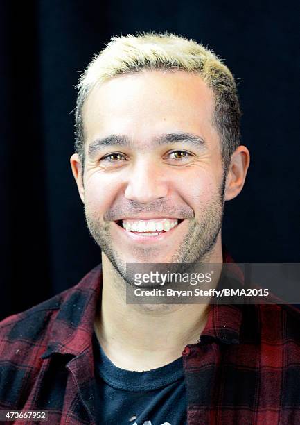 Musician Pete Wentz of Fall Out Boy at Radio Row during the 2015 Billboard Music Awards at MGM Grand Garden Arena on May 16, 2015 in Las Vegas,...