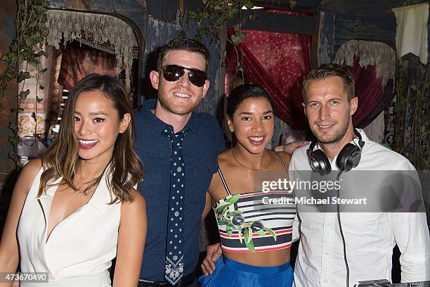 Jamie Chung, Bryan Greenberg, Hannah Bonfman and Brendan Fallis attend the 4th Annual Olevolos Project Brunch at Gallow Green at the McKittrick Hotel...