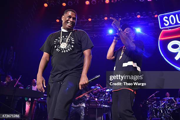 Jay Electronica and Jay-Z perform during TIDAL X: Jay-Z B-sides in NYC on May 16, 2015 in New York City.