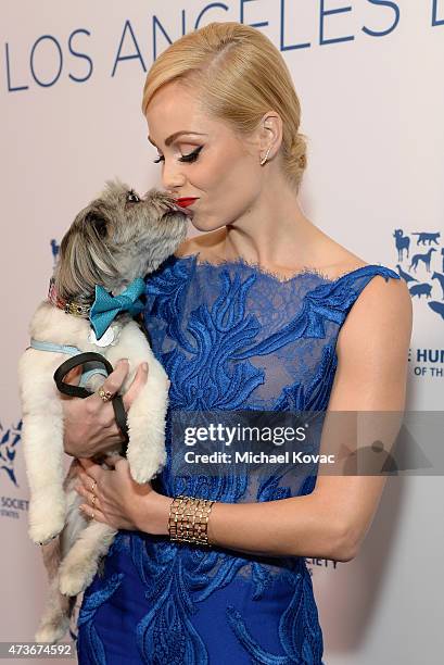 Actress Laura Vandervoort attends The Humane Society Of The United States' Los Angeles Benefit Gala at the Beverly Wilshire Hotel on May 16, 2015 in...