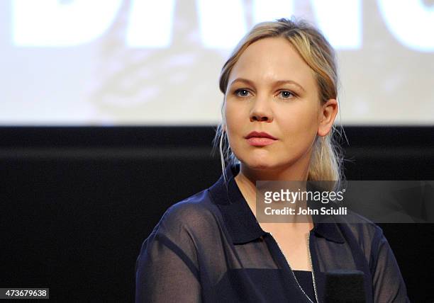 Actress Adelaide Clemens speaks at SundanceTV's presentation of Panel Discussions featuring creators and stars of 'Rectify' and 'The Honorable Woman'...