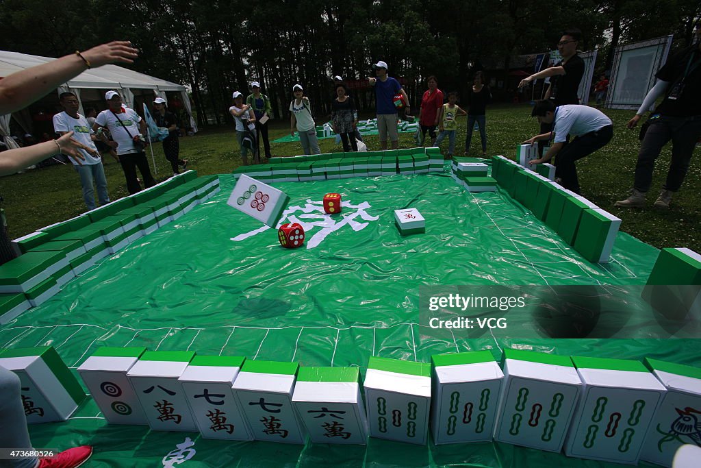 People Play Big Mahjong In Wuhan