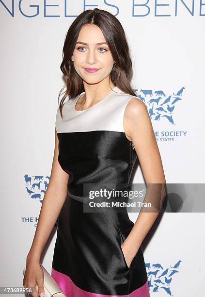 Emma Fuhrmann arrives at The Humane Society of The United States' Los Angeles Benefit Gala held at Regent Beverly Wilshire Hotel on May 16, 2015 in...