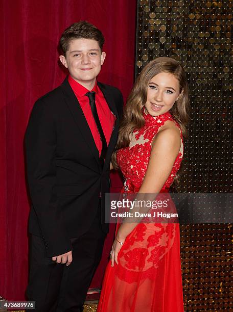 Ellis Hollins and Lucy O'Donnell attend the British Soap Awards at Manchester Palace Theatre on May 16, 2015 in Manchester, England.