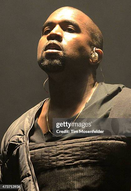 Kanye West performs during Power 106's Powerhouse 2015 at Honda Center on May 16, 2015 in Anaheim, California.