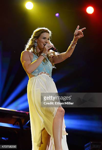 Recording artist Joss Stone performs during Rock in Rio USA at the MGM Resorts Festival Grounds on May 16, 2015 in Las Vegas, Nevada.