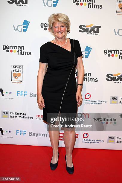 Monika Gruetters attends the German Films Reception At La Plage Majestic during the 68th annual Cannes Film Festival on May 16, 2015 in Cannes,...