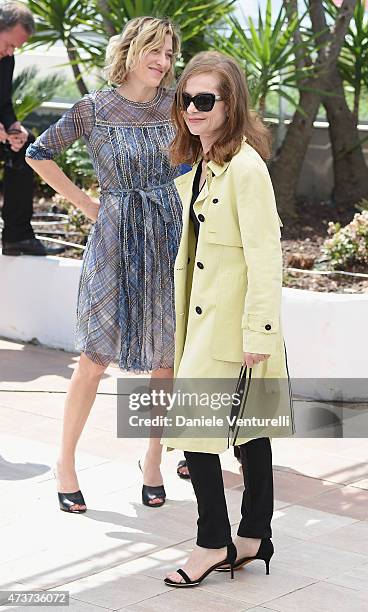 Actress Isabelle Huppert attends the "Asphalte" Photocall during the 68th annual Cannes Film Festival on May 17, 2015 in Cannes, France.