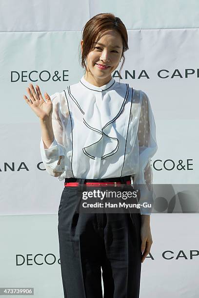 South Korean actress Han Ji-Min attends the autograph session for ANA CAPRI at Lotte Department Store on May 16, 2015 in Seoul, South Korea.