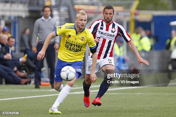 Sebastian Steblecki of SC Cambuur Ben Sahar, Willem II, during the Dutch Eredivisie match between SC Cambuur Leeuwarden and Wilem II Tilburg at the...