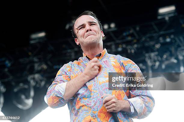 Sam Herring of Future Islands performs on May 16, 2015 in Gulf Shores, Alabama.