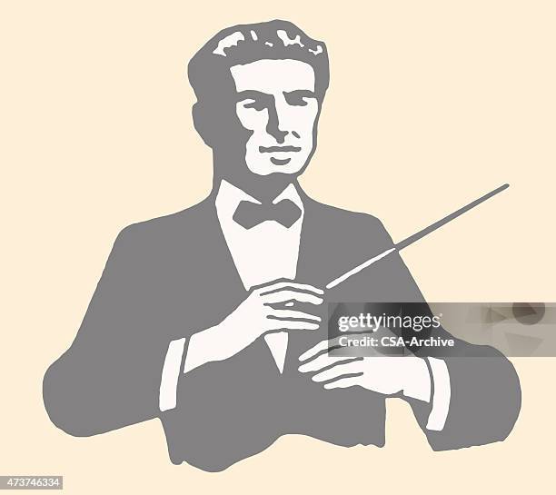 conductor - dinner jacket man stock illustrations