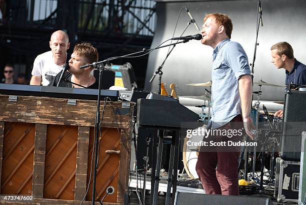 Cold War Kids featurings singer/piano player Nathan Willett performs onstage at Irvine Meadows Amphitheatre on May 16, 2015 in Irvine, California.