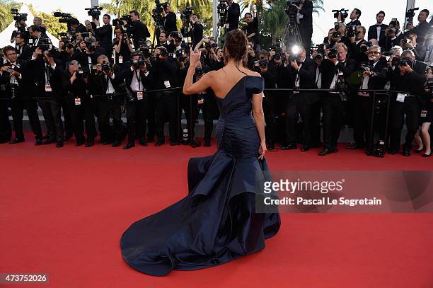 Actress Eva Longoria attends the Premiere of "Carol" during the 68th annual Cannes Film Festival on May 17, 2015 in Cannes, France.