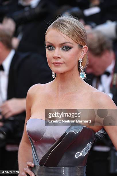 Lindsay Ellingson attends the Premiere of "Carol" during the 68th annual Cannes Film Festival on May 17, 2015 in Cannes, France.