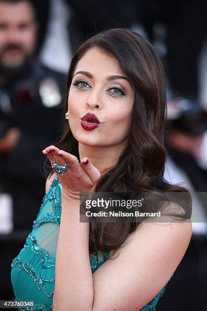 Aishwarya Rai attends the Premiere of "Carol" during the 68th annual Cannes Film Festival on May 17, 2015 in Cannes, France.
