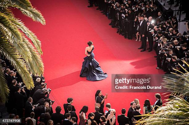 Eva Longoria attends the Premiere of "Carol" during the 68th annual Cannes Film Festival on May 17, 2015 in Cannes, France.