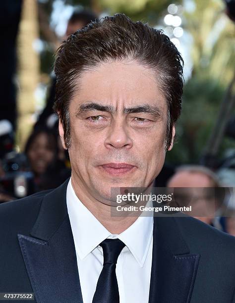 Benicio del Toro attends the "Rocco And His Brothers" Premiere during the 68th annual Cannes Film Festival on May 17, 2015 in Cannes, France.