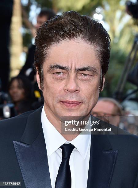 Benicio del Toro attends the "Rocco And His Brothers" Premiere during the 68th annual Cannes Film Festival on May 17, 2015 in Cannes, France.