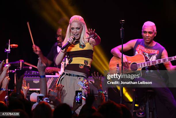 Musicians Gwen Stefani and Tony Kanal of No Doubt perform at An Evening with Women benefiting the Los Angeles LGBT Center at the Hollywood Palladium...