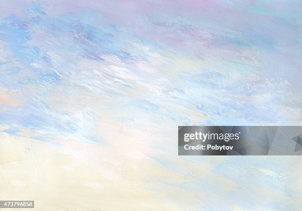 sanften sonnenaufgang-abstrakt gemalte hintergrund - pastellfarbig stock-grafiken, -clipart, -cartoons und -symbole
