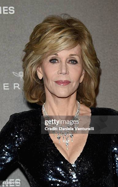 Jane Fonda attends the Kering Official Cannes Dinner at Place de la Castre on May 17, 2015 in Cannes, France.