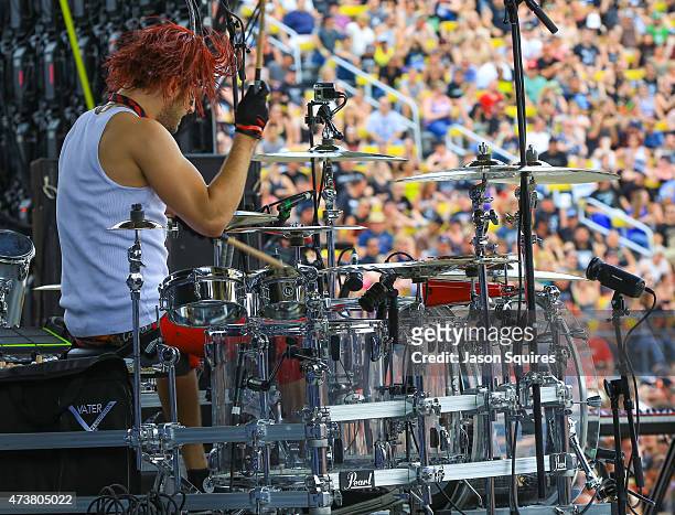 Musician Arejay Hale of Halestorm performs at MAPFRE Stadium on May 17, 2015 in Columbus, Ohio.