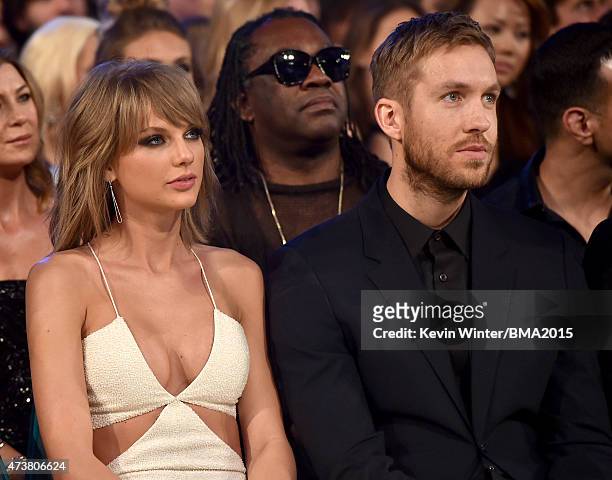 Musician Taylor Swift and musician Calvin Harris attend the 2015 Billboard Music Awards at MGM Grand Garden Arena on May 17, 2015 in Las Vegas,...