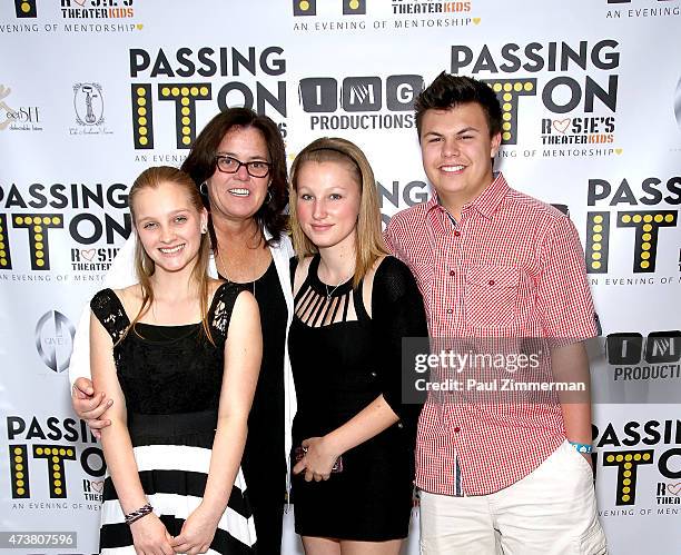 Vivienne Rose O'Donnell, Rosie O'Donnell, Chelsea Belle O'Donnell and Blake Christopher O'Donnell attend the 5th Annual Rosie's Theater Kids Spring...