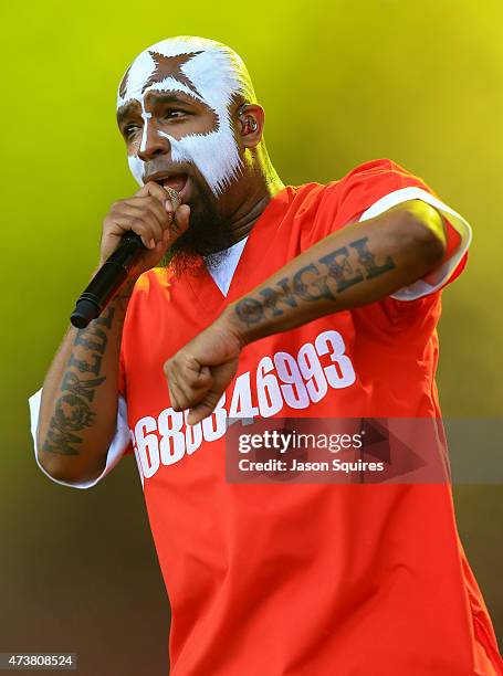 Rapper Tech N9ne performs at MAPFRE Stadium on May 17, 2015 in Columbus, Ohio.