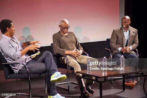 Toure, Bill T. Jones and Marc Bamuthi Joseph speak at TimesTalks At Harlem EatUp! at MIST Harlem on May 17, 2015 in New York City.