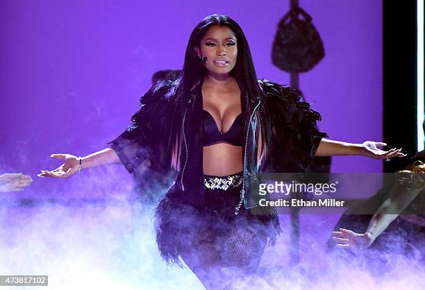 Recording artist Nicki Minaj performs onstage during the 2015 Billboard Music Awards at MGM Grand Garden Arena on May 17, 2015 in Las Vegas, Nevada.