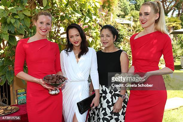 Ankie Beilke and her mother Ankie Lau during the Hollywood Domino event at Villa Saint Georges on May 17, 2015 in Cannes City.