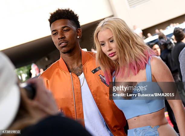 Althete Nick Young and recording artist Iggy Azalea attend the 2015 Billboard Music Awards at MGM Grand Garden Arena on May 17, 2015 in Las Vegas,...