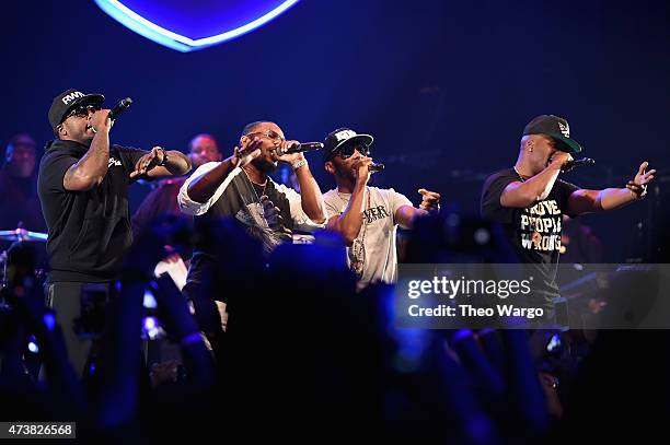 Young Chris, Beanie Sigel, Neef Buck, and Memphis Bleek perform during TIDAL X: Jay-Z B-sides in NYC on May 17, 2015 in New York City.