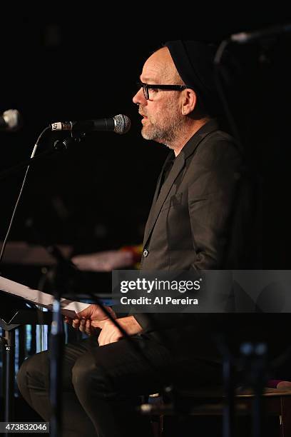 Michael Stipe performs at the Everest Awakening: A Prayer for Nepal and Beyond Benefit show at City Winery on May 17, 2015 in New York City.