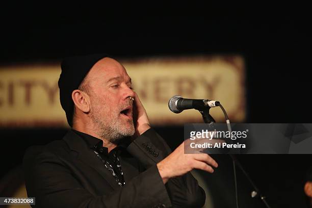 Michael Stipe performs at the Everest Awakening: A Prayer for Nepal and Beyond Benefit show at City Winery on May 17, 2015 in New York City.
