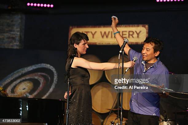 Jesse Paris Smith and artist Tara C. Lobsang perform at the Everest Awakening: A Prayer for Nepal and Beyond Benefit show at City Winery on May 17,...