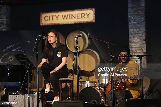 Karanjit Singh and Pema Kunsang perform at the Everest Awakening: A Prayer for Nepal and Beyond Benefit show at City Winery on May 17, 2015 in New...